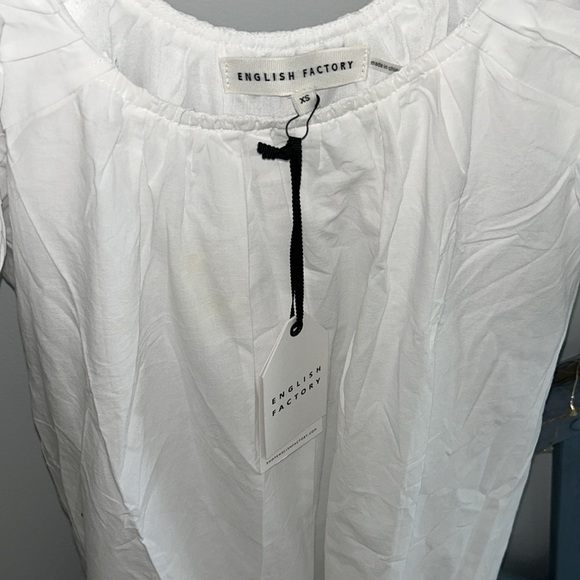 ⭐️NWT English Factory Embroidered Puffed Sleeve Midi Dress⭐️ - Picture 5 of 7